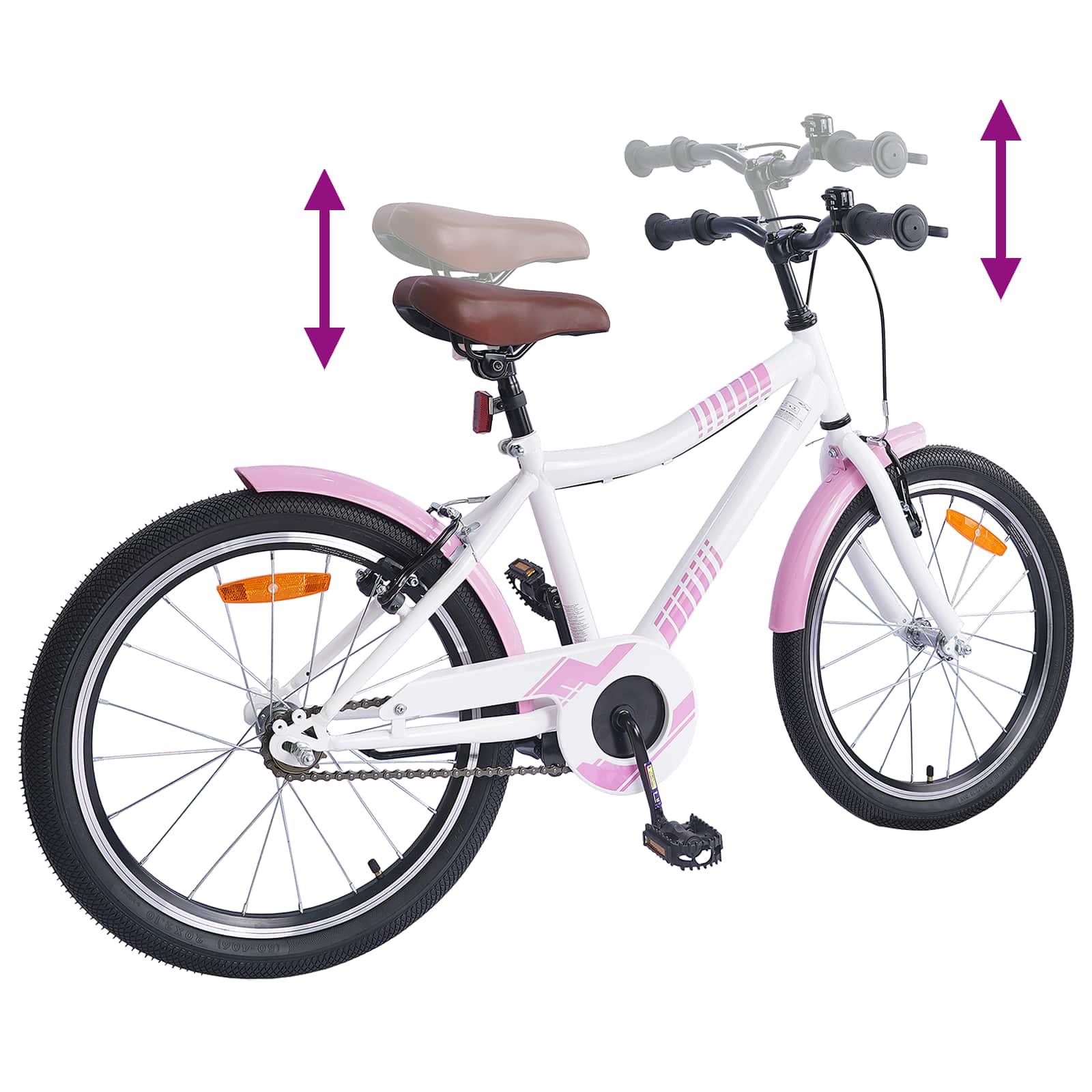Bicicletta per Bambini 24 Pollici per 8-12 anni Rosa chiaro 42009563