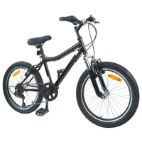 Bicicletta per Bambini 24 Pollici 6-Speed per 8-12 anni Nero 42009565
