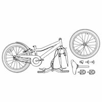 Bicicletta per Bambini 24 Pollici 6-Speed per 8-12 anni Nero 42009565