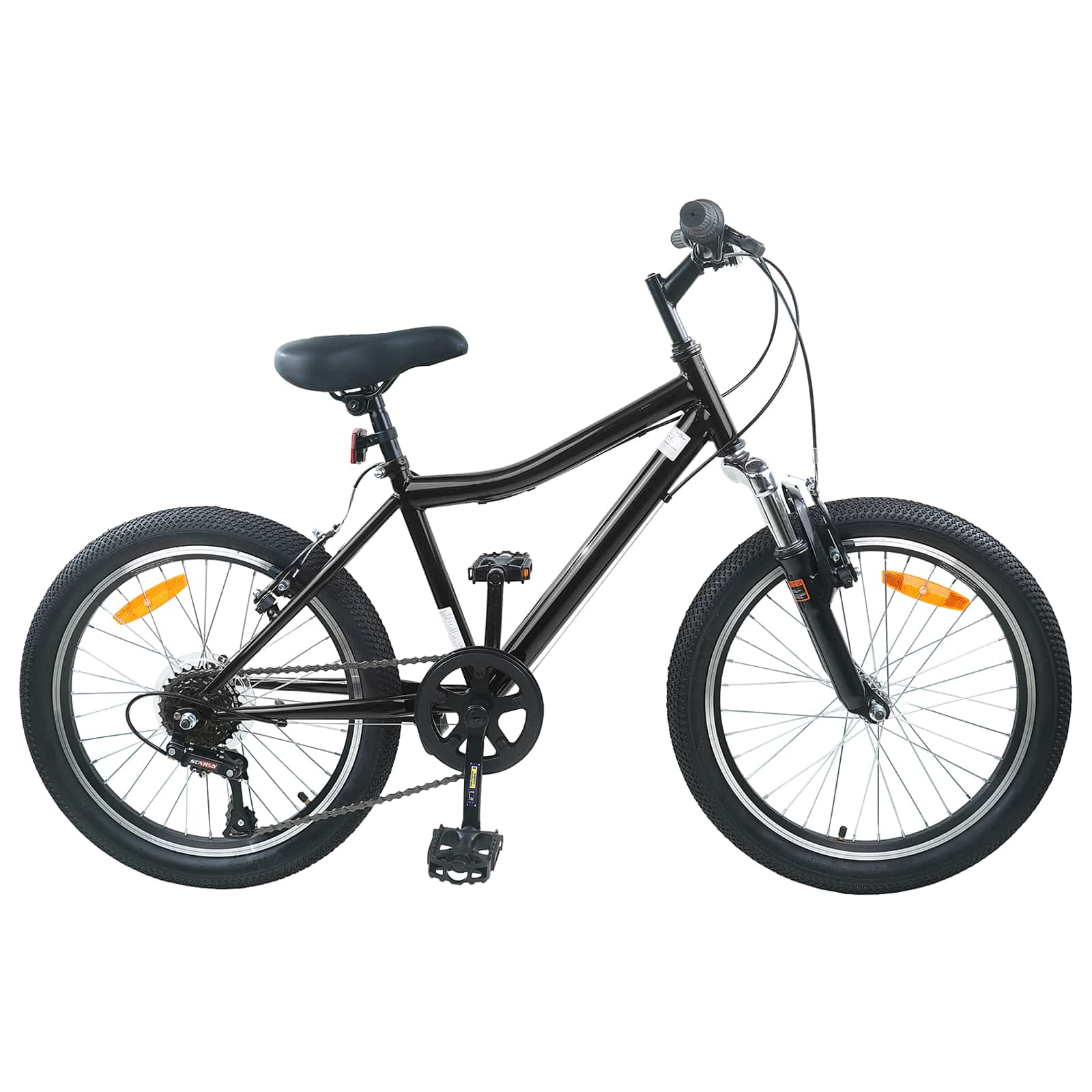 Bicicletta per Bambini 24 Pollici 6-Speed per 8-12 anni Nero 42009565