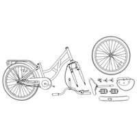 Bicicletta per Bambini 24 Pollici per 8-12 anni Bianco 42009699