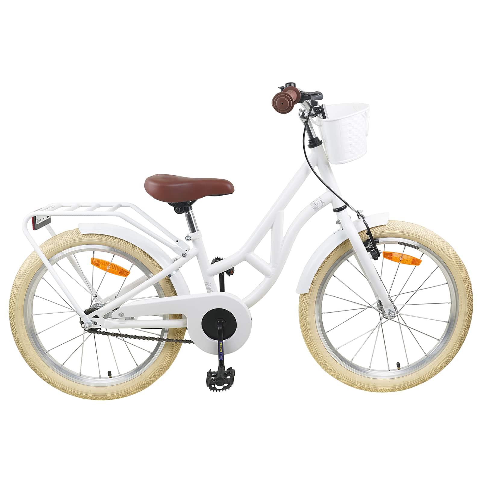 Bicicletta per Bambini 24 Pollici per 8-12 anni Bianco 42009699