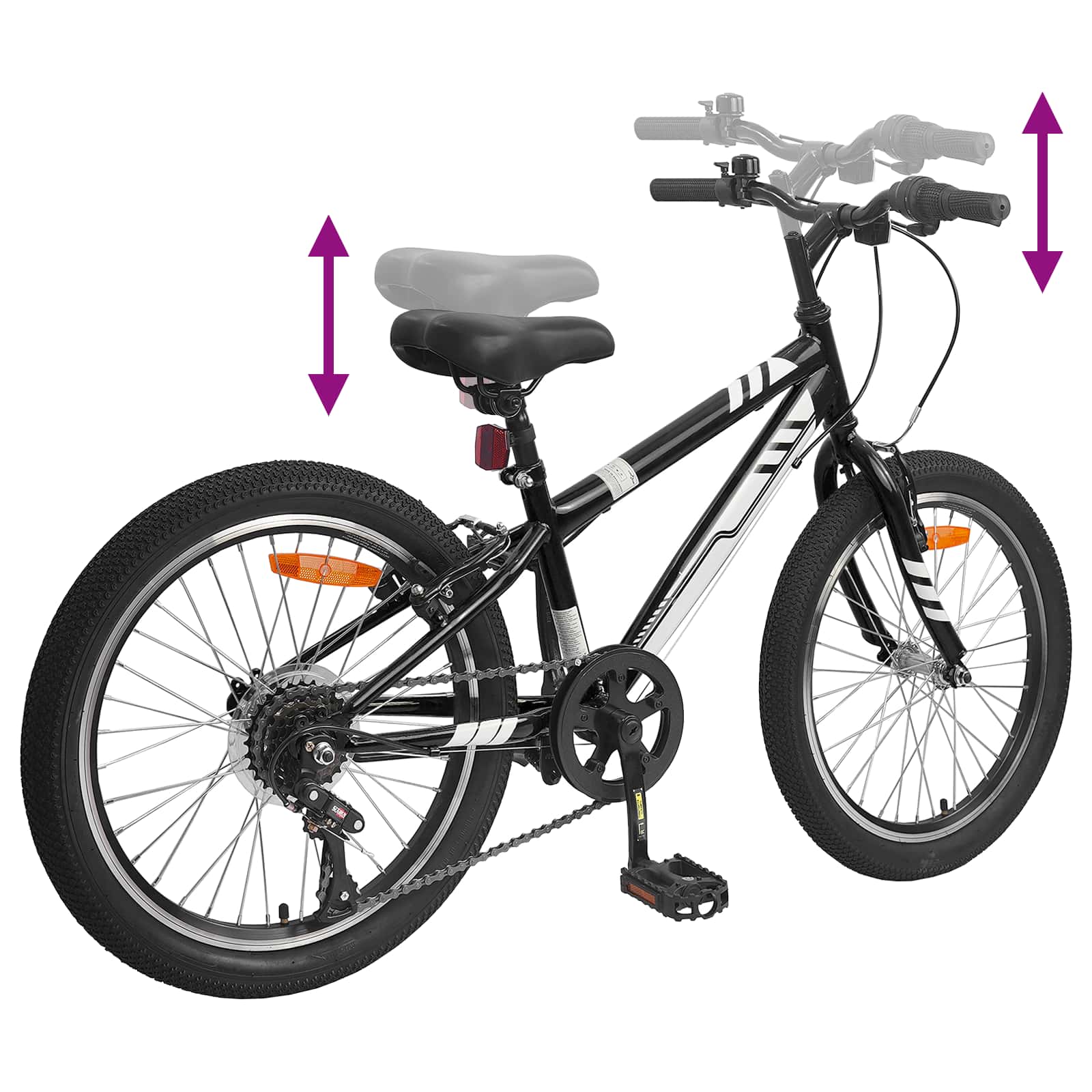 Mountain Bike 20 Pollici 6-Speed per 5-8 anni Nero 42009750