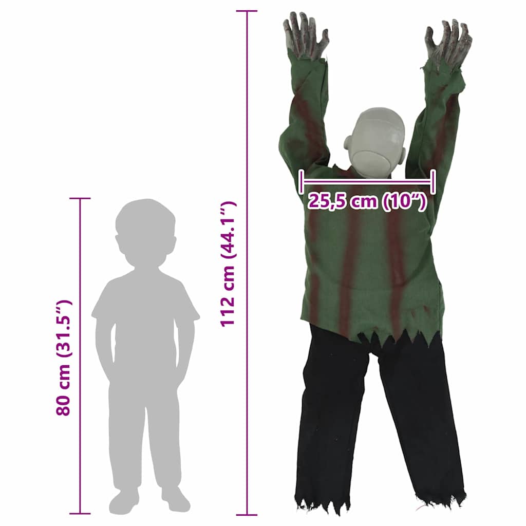 Zombie strisciante di Halloween Verde 112 x 25.5 x 21.5 cm 42020041