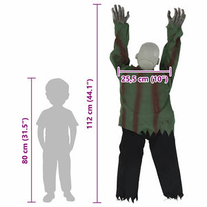 Zombie strisciante di Halloween Verde 112 x 25.5 x 21.5 cm 42020041