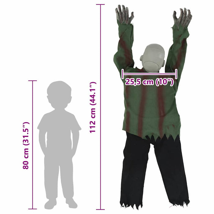 Zombie strisciante di Halloween Verde 112 x 25.5 x 21.5 cm 42020041
