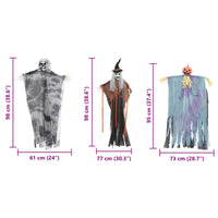 Fantasma appeso di Halloween 3 pcs Multicolore 61 x 97 cm 42020044