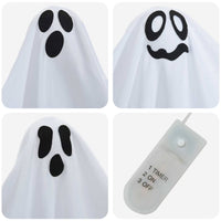 Fantasma appeso di Halloween con 3 LED 3 pcs Bianco 52 x 62 cm 42020046