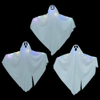 Fantasma appeso di Halloween con 3 LED 3 pcs Bianco 52 x 62 cm 42020046