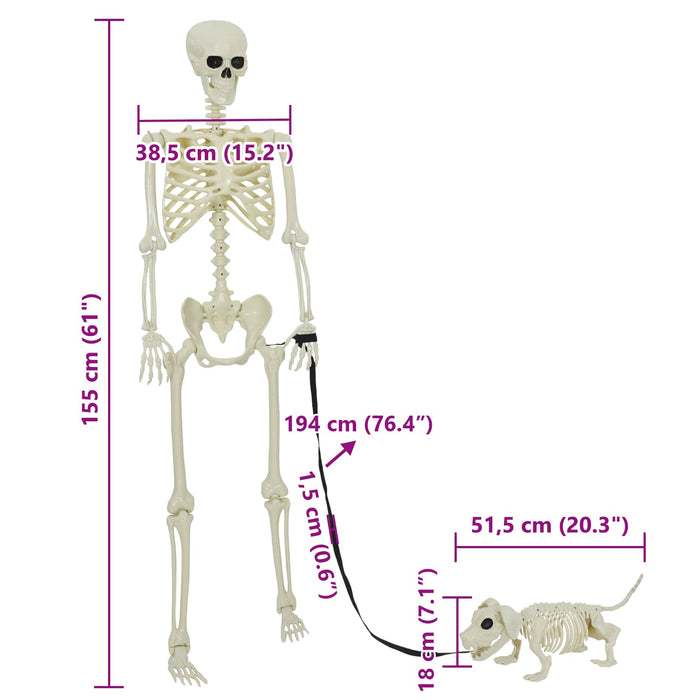 Decorazione Scheletro di Halloween 2 pcs Bianco Polipropilene 42020050
