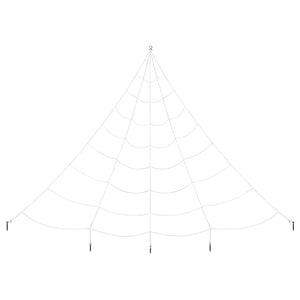 Decorazione di Halloween con ragni e ragnatele 4 pcs 150 cm 42020055