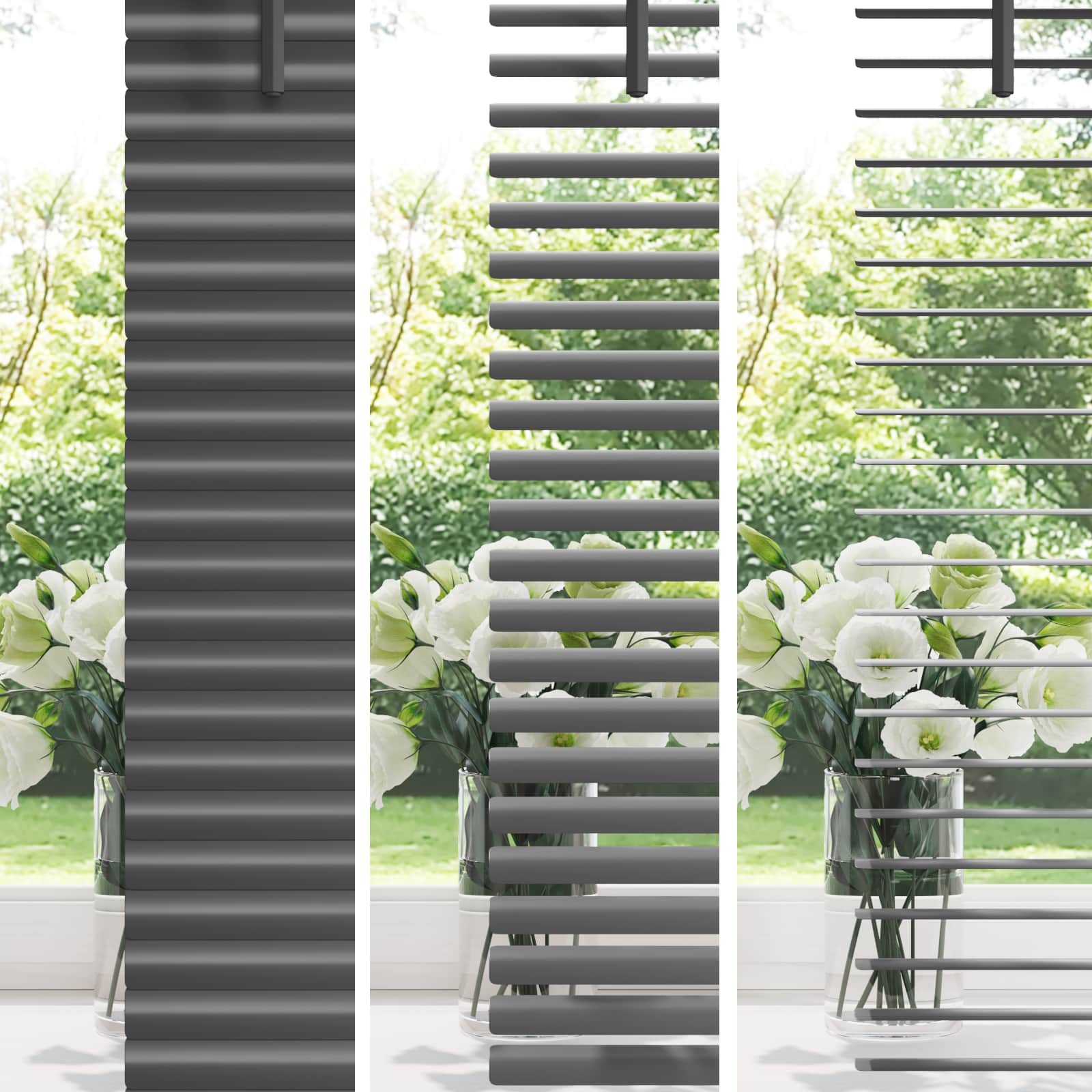 Tenda Veneziana Regolabile Grigio Argento 150 x 60 cm PVC 42003682