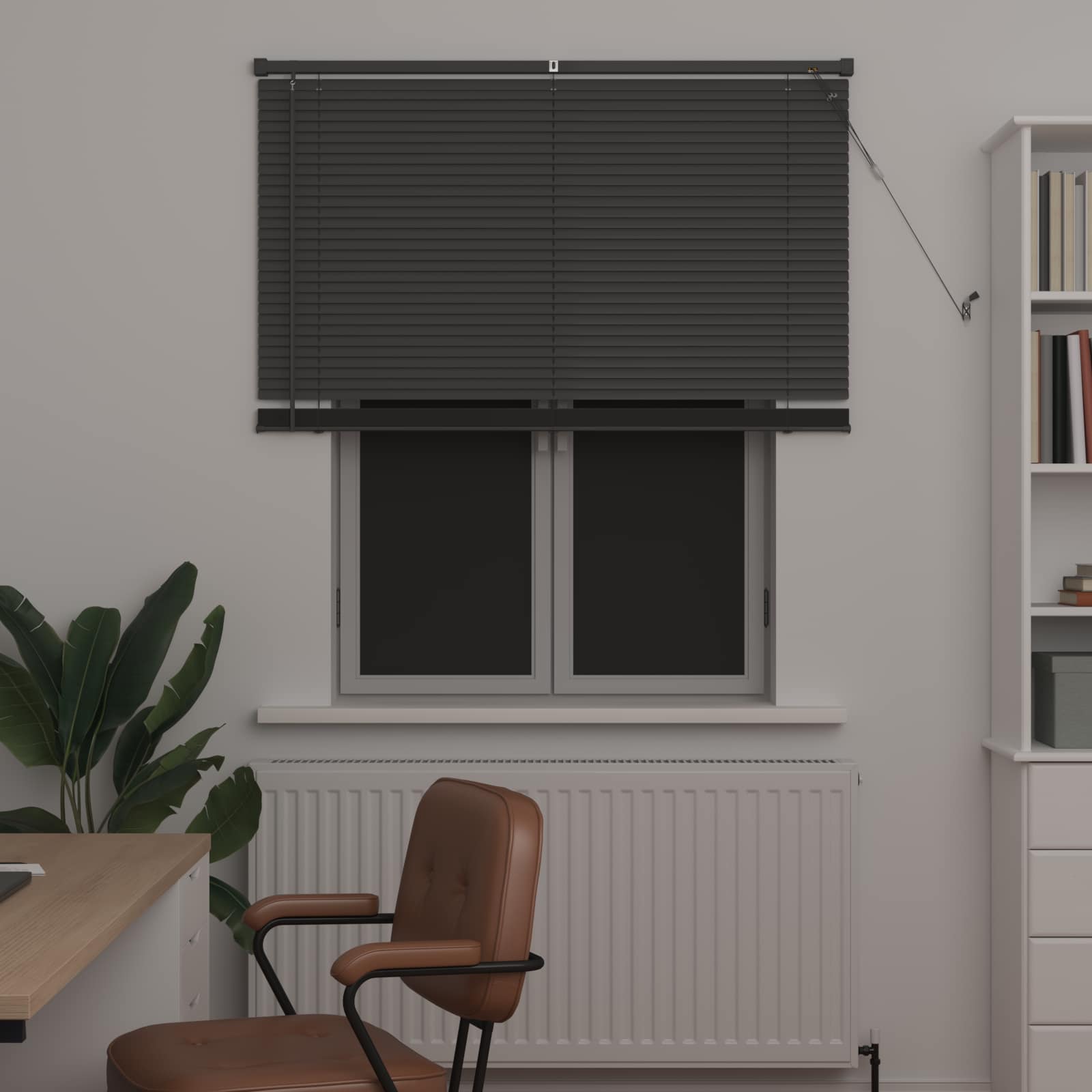 Tenda Veneziana Regolabile Grigio Argento 150 x 110 cm PVC 42003687