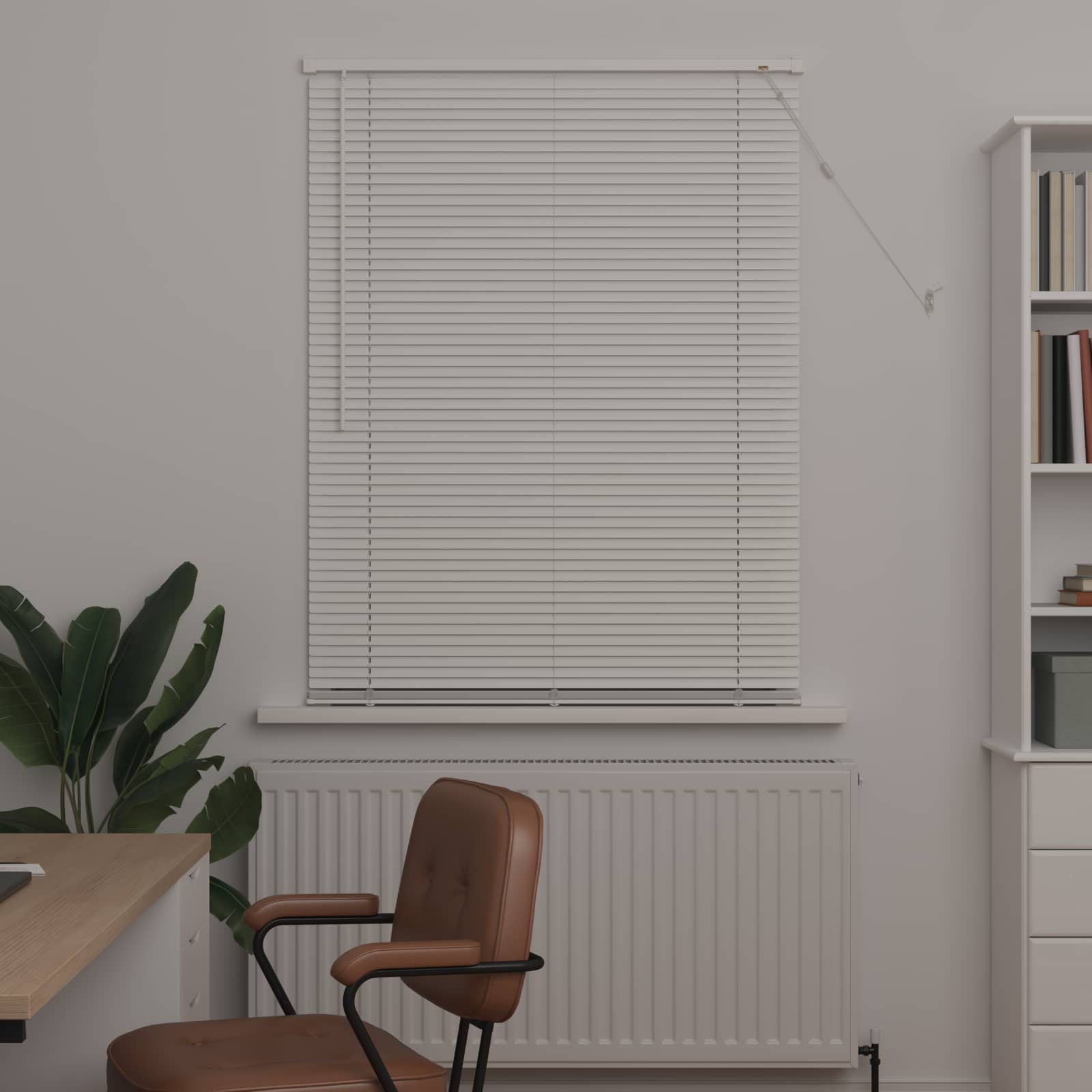 Tenda Veneziana Regolabile Bianco 150 x 90 cm PVC 42003711