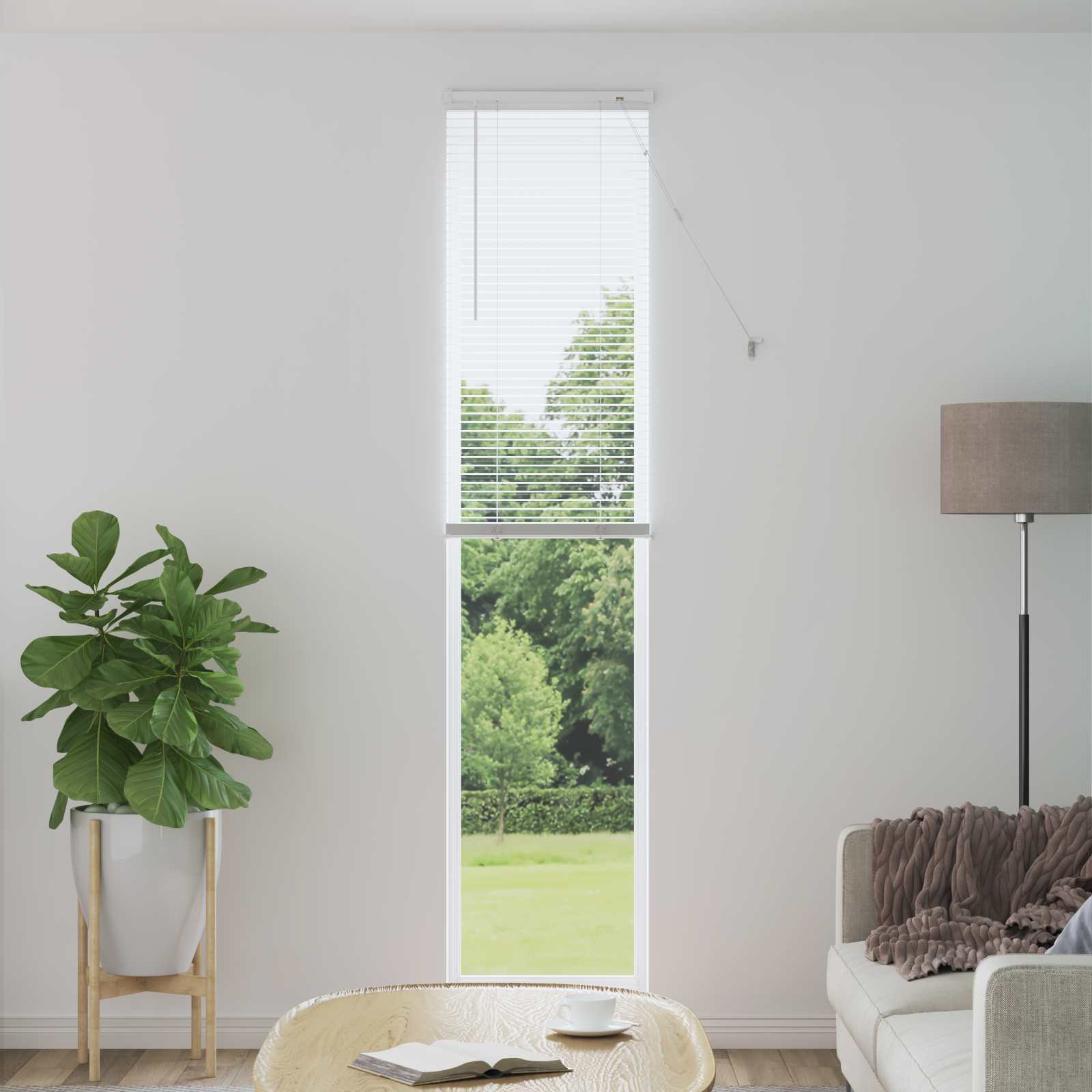 Tenda Veneziana Regolabile Bianco 213 x 60 cm PVC 42003721