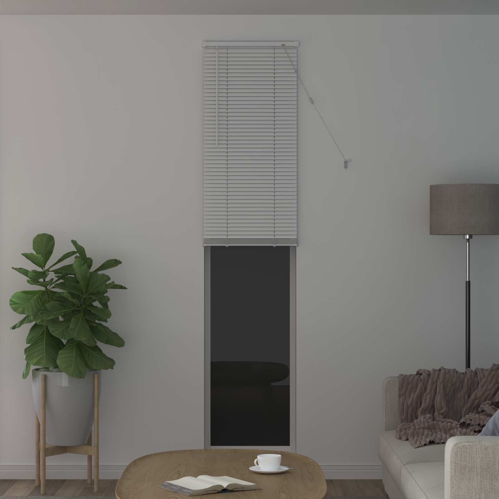 Tenda Veneziana Regolabile Bianco 213 x 60 cm PVC 42003721