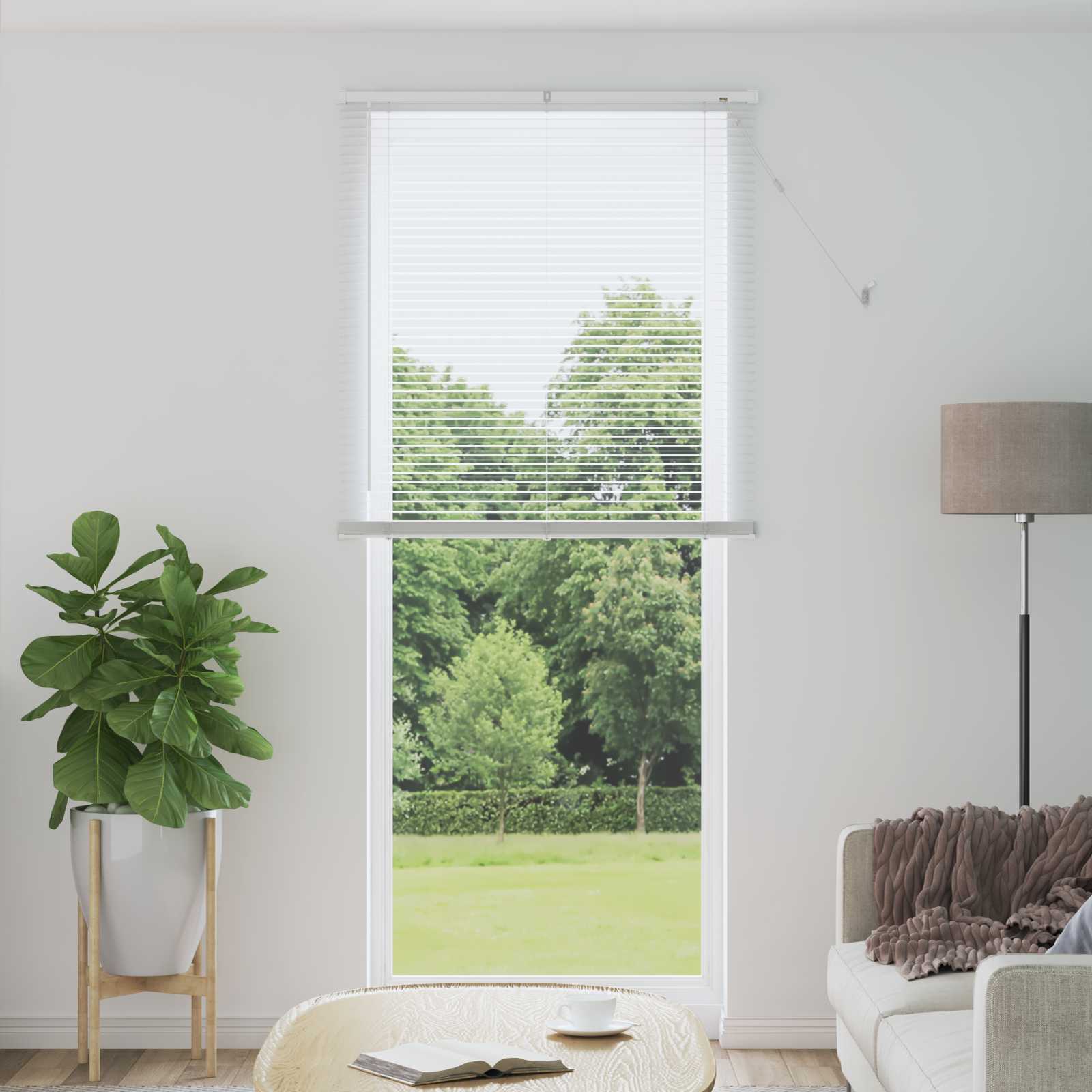 Tenda Veneziana Regolabile Bianco 213 x 90 cm PVC 42003724