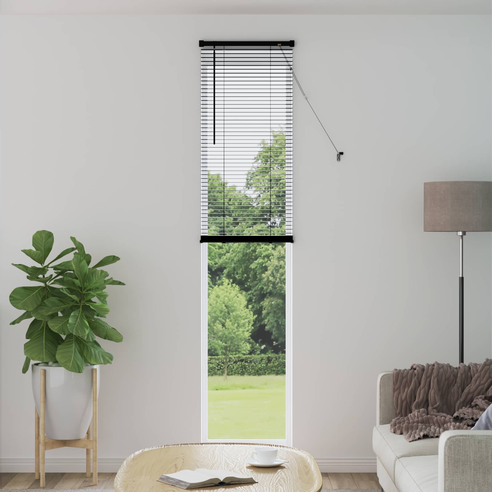 Tenda Veneziana Regolabile Nero 213 x 50 cm PVC 42003746