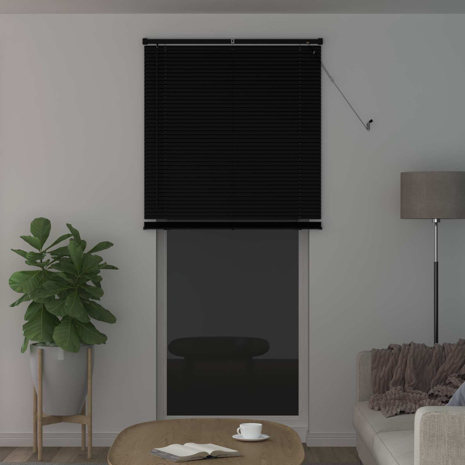 Tenda Veneziana Regolabile Nero 213 x 70 cm PVC 42003748