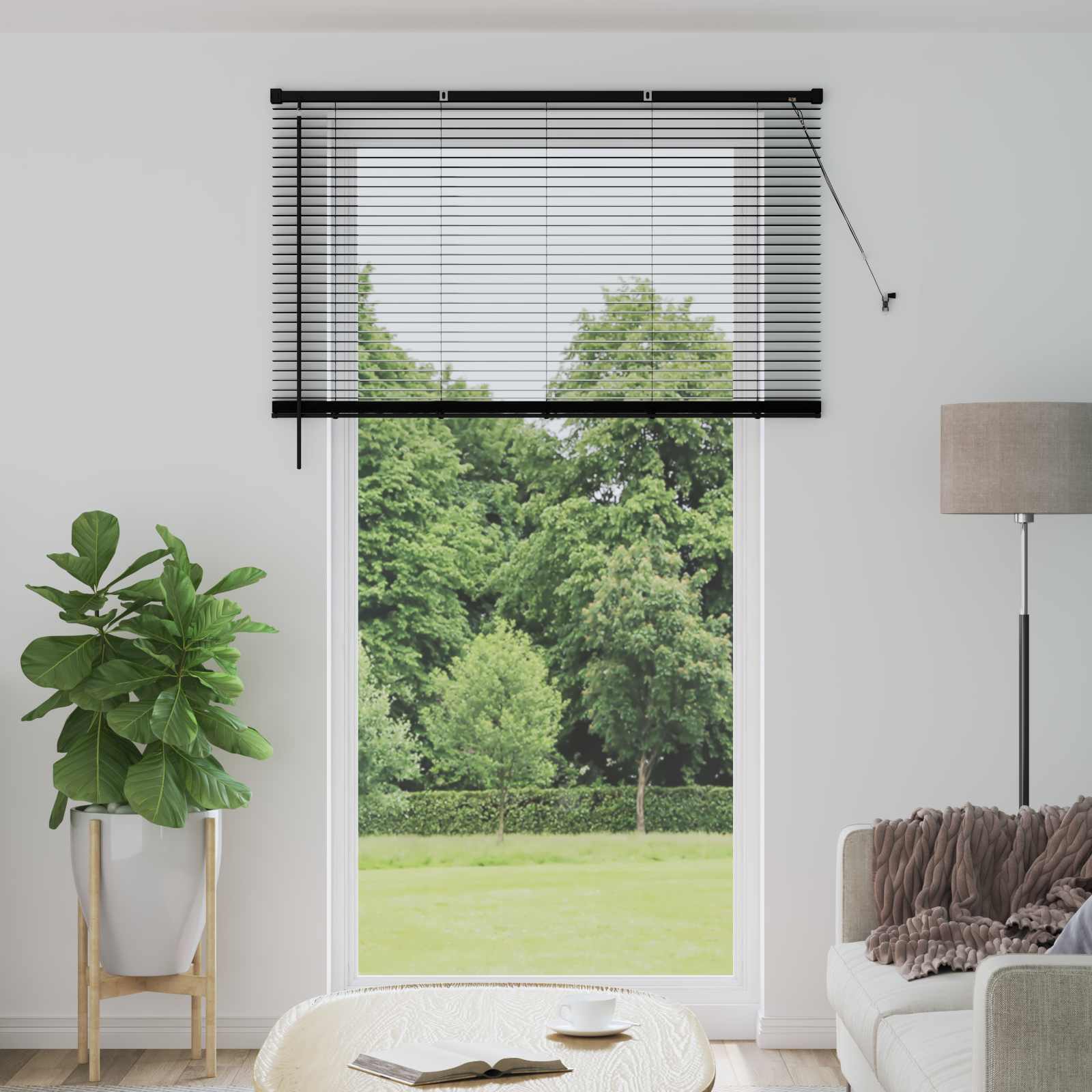 Tenda Veneziana Regolabile Nero 213 x 150 cm PVC 42003756