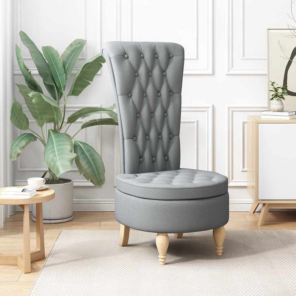 Poltrona Slipper Grigio chiaro 56,5 x 70 x 110 cm Tessuto 42020678