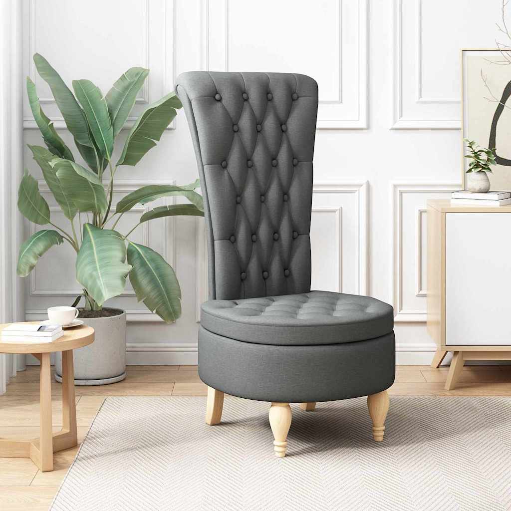 Poltrona Slipper Grigio scuro 56,5 x 70 x 110 cm Tessuto 42020679