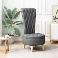 Poltrona Slipper Grigio scuro 56,5 x 70 x 110 cm Tessuto 42020679