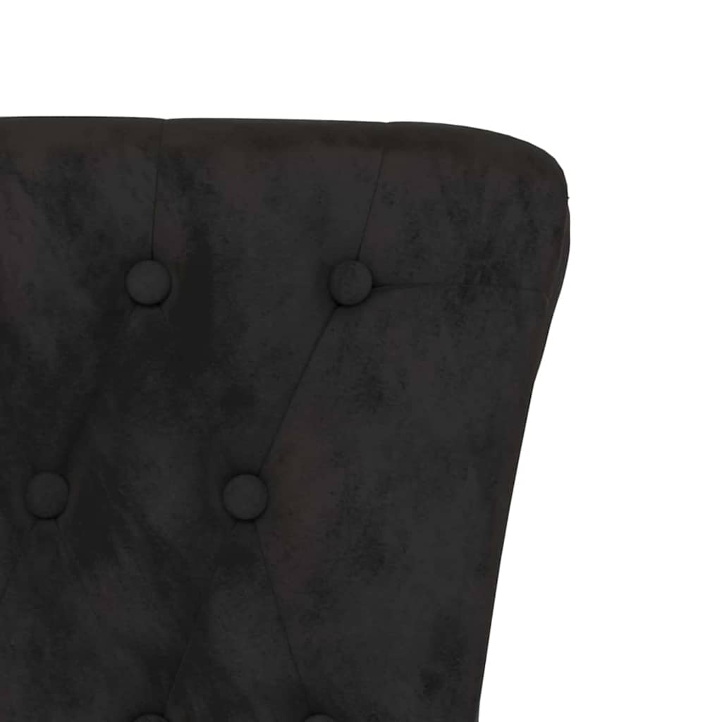 Poltrona Slipper Nero 56,5 x 70 x 110 cm Velluto 42020690