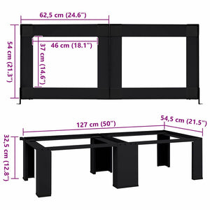 Pedestallo per Lavatrice 2 pcs Nero 64 x 55 x 32.5 cm Acciaio 42022034