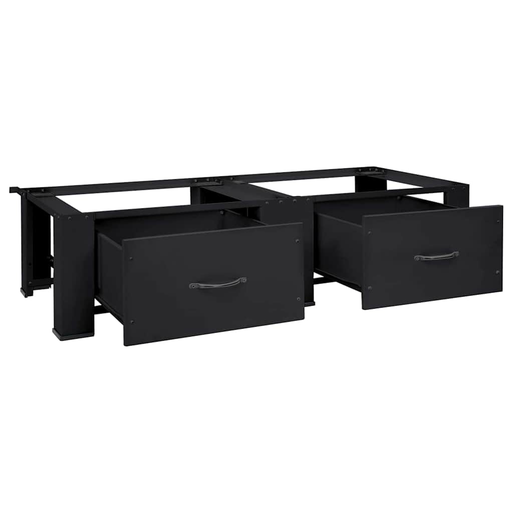 Pedestallo per Lavatrice 2 pcs Nero 64 x 55 x 32.5 cm Acciaio 42022036