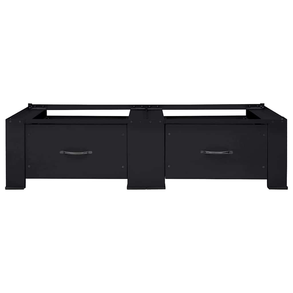 Pedestallo per Lavatrice 2 pcs Nero 64 x 55 x 32.5 cm Acciaio 42022036