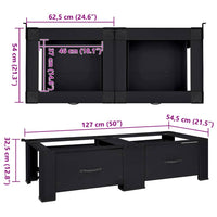 Pedestallo per Lavatrice 2 pcs Nero 64 x 55 x 32.5 cm Acciaio 42022036