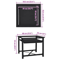 Pedestallo per Lavatrice Nero 64 x 55 x 32.5 cm Acciaio 42022037