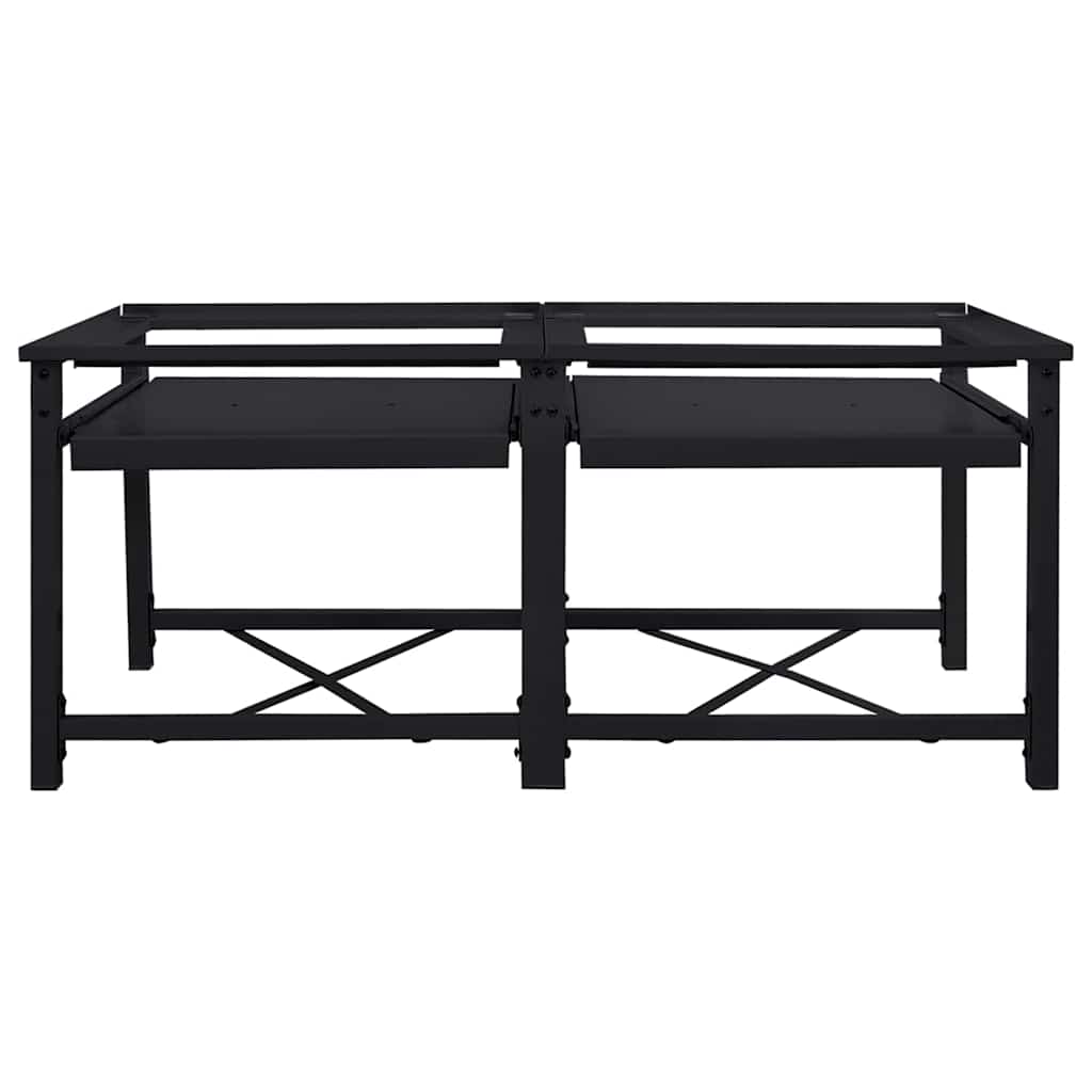 Pedestallo per Lavatrice 2 pcs Nero 64 x 55 x 32.5 cm Acciaio 42022038