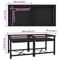 Pedestallo per Lavatrice 2 pcs Nero 64 x 55 x 32.5 cm Acciaio 42022038