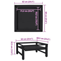 Pedestallo per Lavatrice Nero 64 x 55 x 32.5 cm Acciaio 42022040