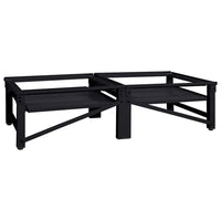 Pedestallo per Lavatrice 2 pcs Nero 64 x 55 x 32.5 cm Acciaio 42022041