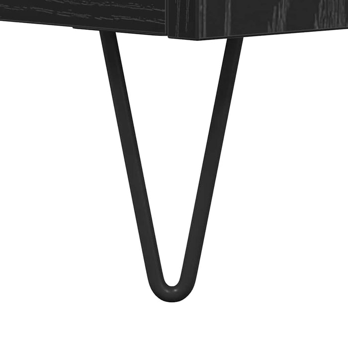 Credenza Rovere Nero 69,5 x 34 x 90 cm Legno multistrato 887203