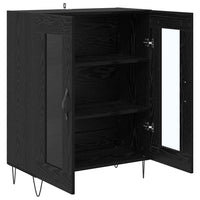 Credenza Rovere Nero 69,5 x 34 x 90 cm Legno multistrato 887203