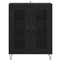 Credenza Rovere Nero 69,5 x 34 x 90 cm Legno multistrato 887203