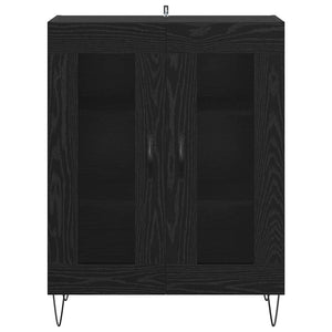 Credenza Rovere Nero 69,5 x 34 x 90 cm Legno multistrato 887203