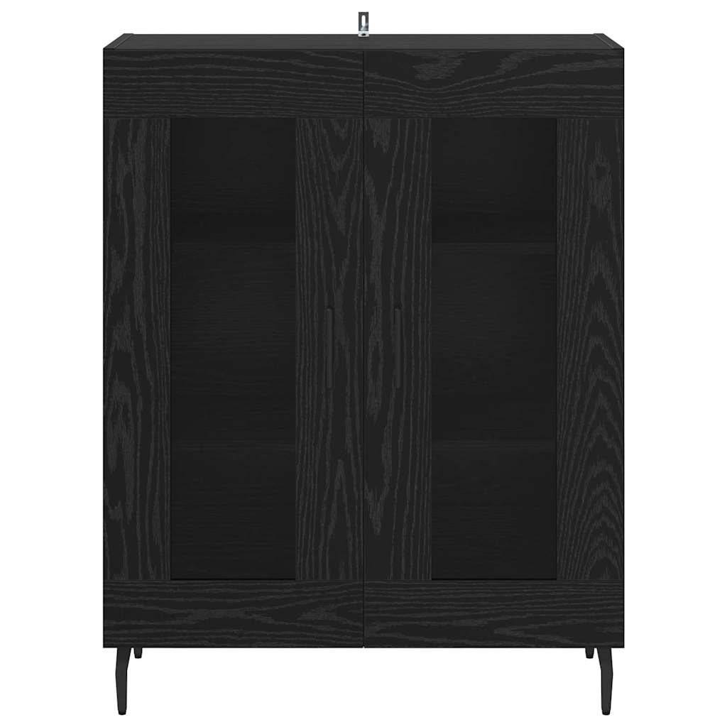 Credenza Rovere Nero 69,5 x 34 x 90 cm Legno multistrato 887206