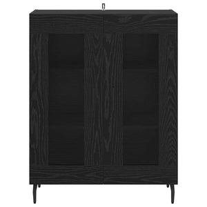 Credenza Rovere Nero 69,5 x 34 x 90 cm Legno multistrato 887206