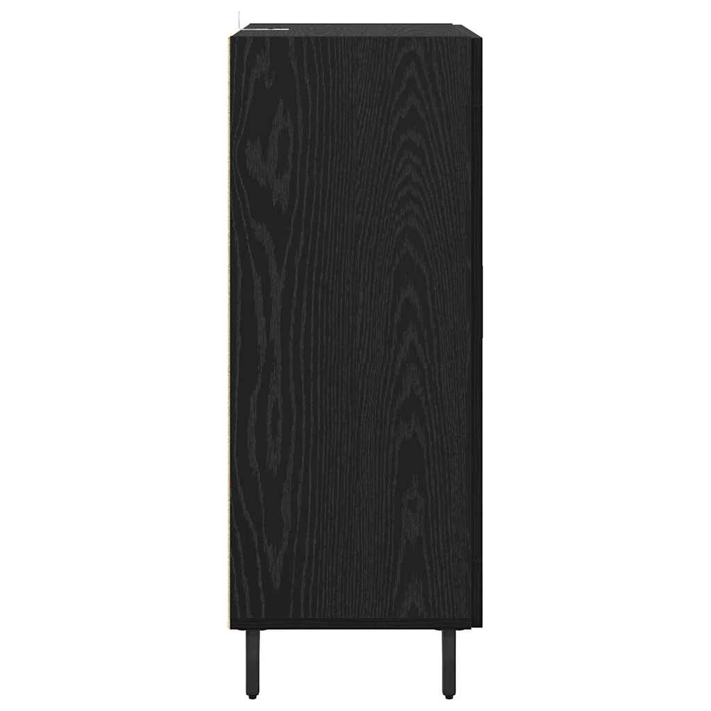 Credenza Rovere Nero 69,5 x 34 x 90 cm Legno multistrato 887206