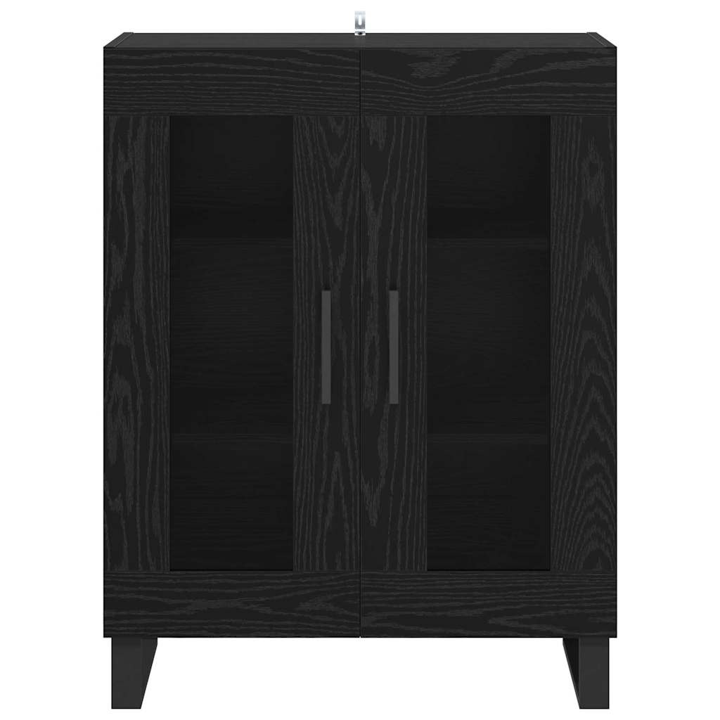 Credenza Rovere Nero 69,5 x 34 x 90 cm Legno multistrato 887209