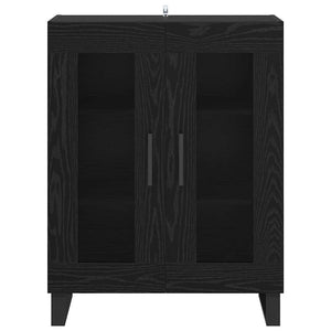 Credenza Rovere Nero 69,5 x 34 x 90 cm Legno multistrato 887209