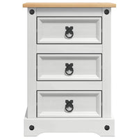 Comodino con cassetto Bianco 45 x 35 x 64 cm Pino massello 42021187