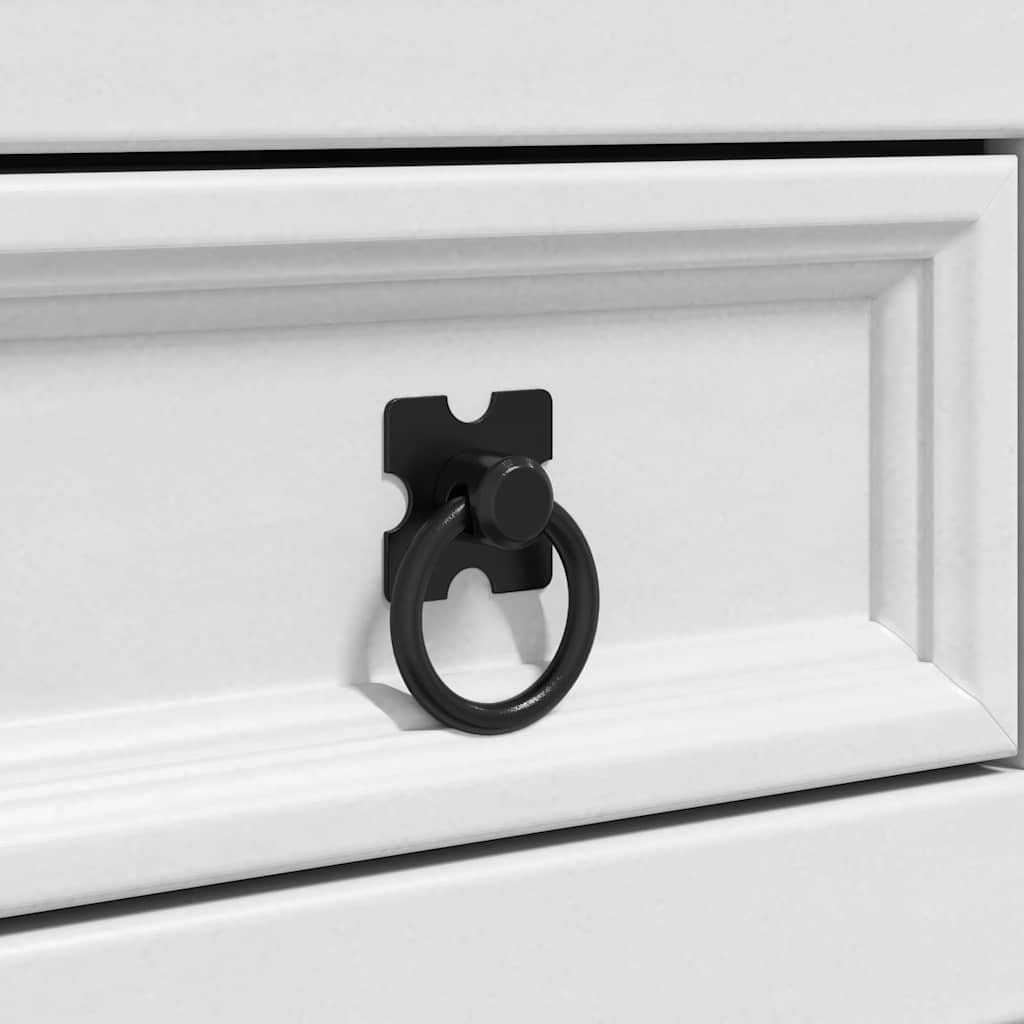 Comodino con cassetto Bianco 53 x 39 x 66 cm Pino massello 42021189