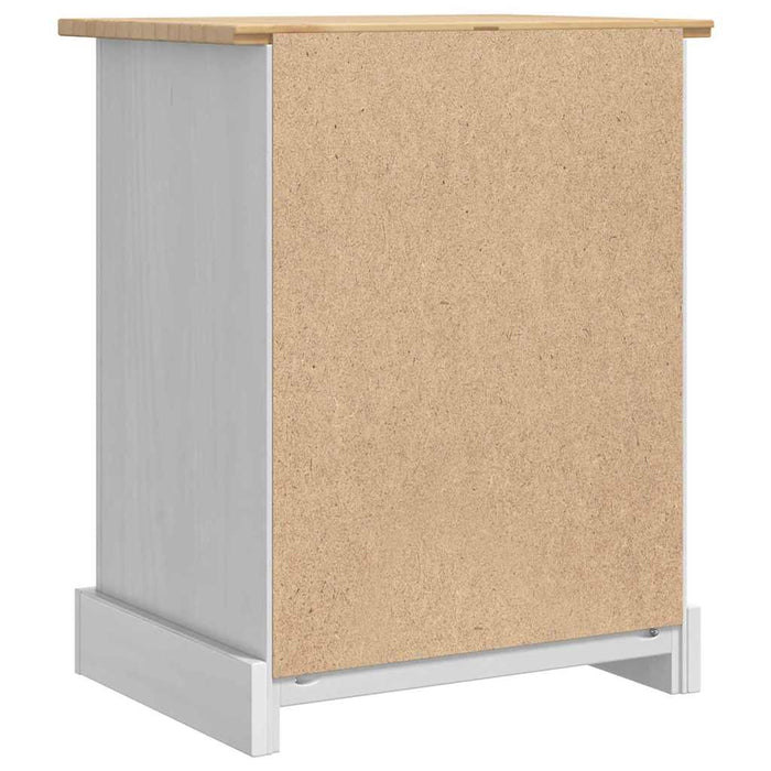 Comodino con cassetto Bianco 53 x 39 x 66 cm Pino massello 42021189