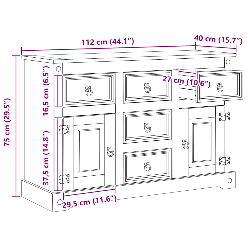 Cassapanche di stoccaggio Bianco 112 x 40 x 75 cm Pino massello 42021198